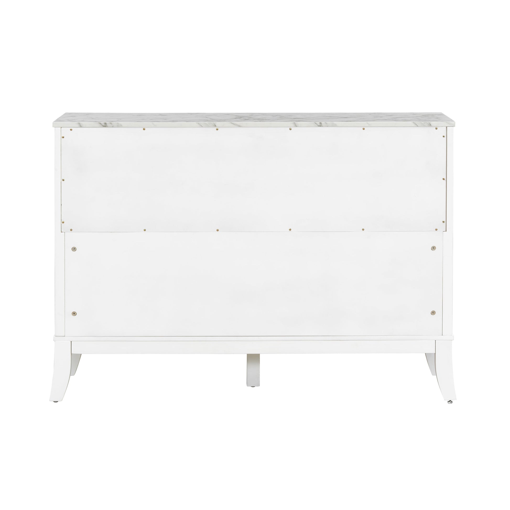 Storage cabinet 3 doors in white with gray marble top, brass hardware, HouseOfZazla on Tampa Home & Garden Store