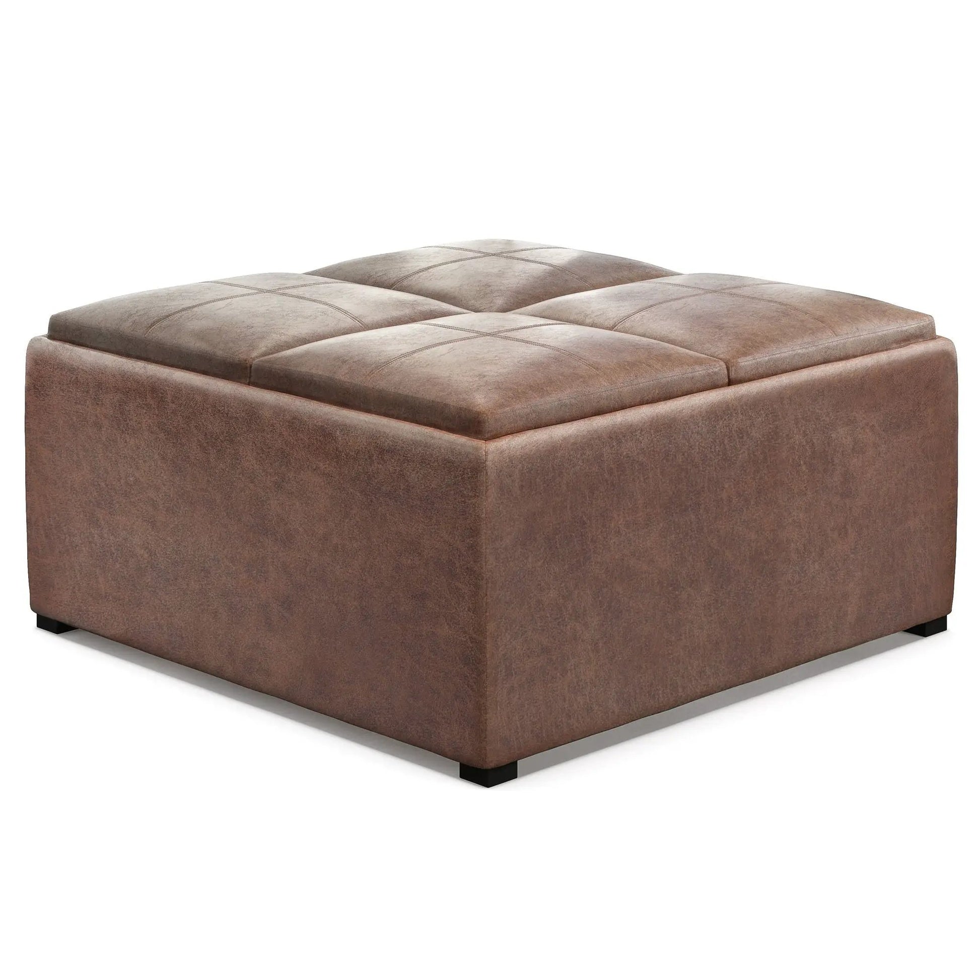 Avalon square storage ottoman coffee table leatherette with lid by Unique Piece Furniture on Tampa Home & Garden Store