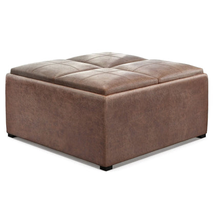 Avalon square storage ottoman coffee table leatherette with lid by Unique Piece Furniture on Tampa Home & Garden Store