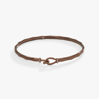 ALEX AND ANI Faceted Hook Tension Bracelet, rose-gold twisted metal with crystal accents on Tampa Home & Garden Store