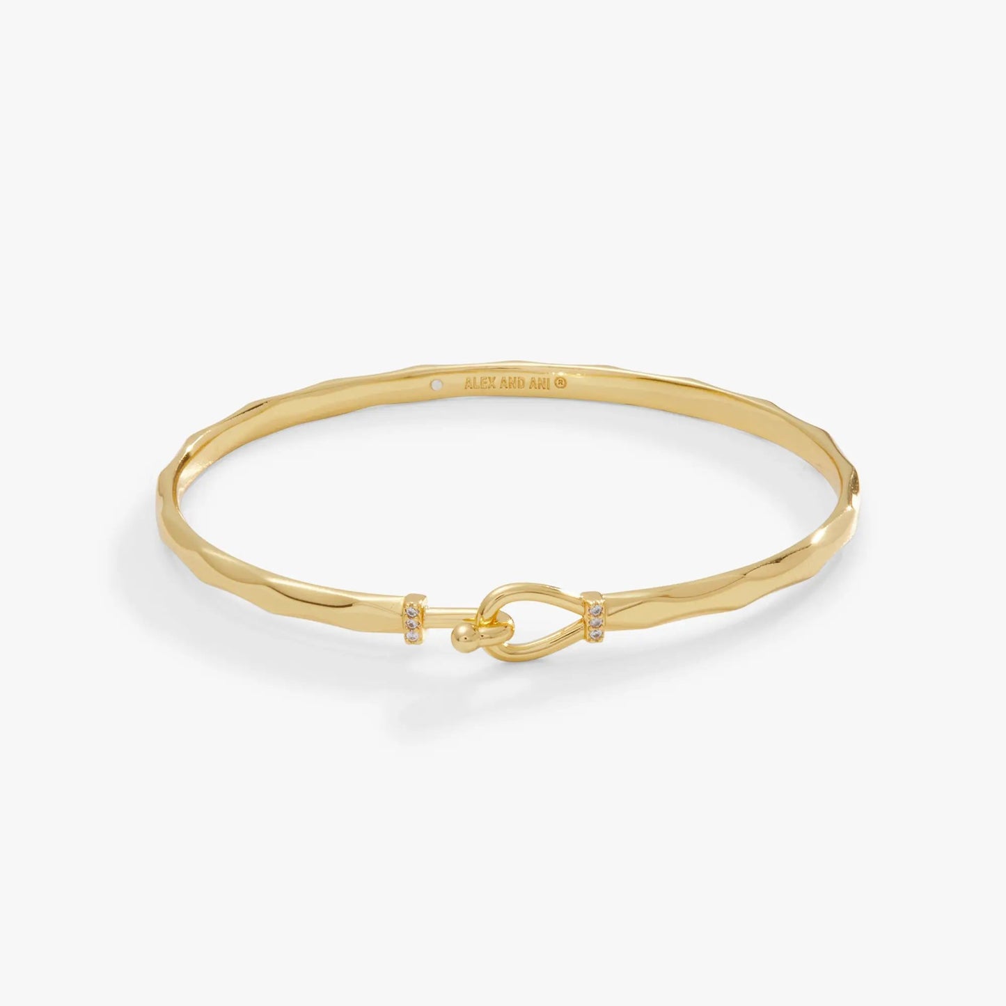 Faceted Hook Tension Bracelet gold-tone metal by ALEX AND ANI on Tampa Home & Garden Store