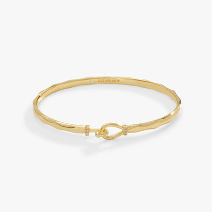 Faceted Hook Tension Bracelet gold-tone metal by ALEX AND ANI on Tampa Home & Garden Store