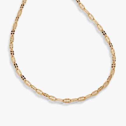 Gold or Silver Geometric Faceted Chain Anklet