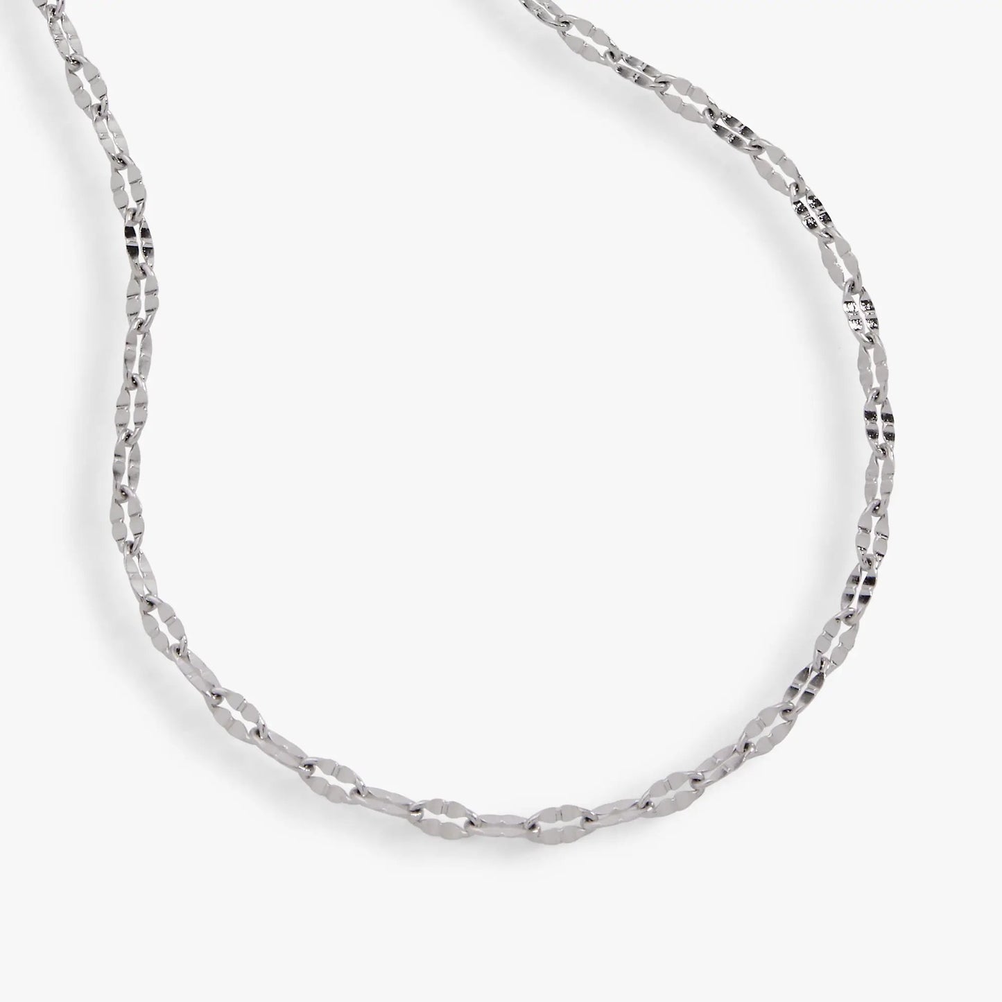Gold or Silver Geometric Faceted Chain Anklet