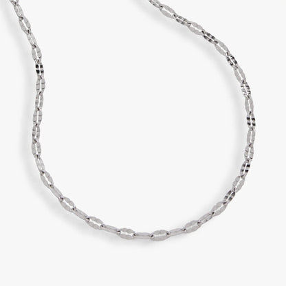 Gold or Silver Geometric Faceted Chain Anklet