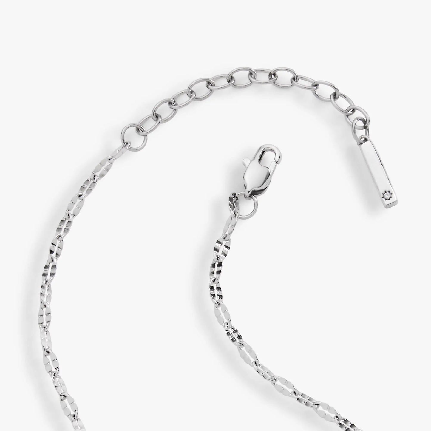 Gold or Silver Geometric Faceted Chain Anklet