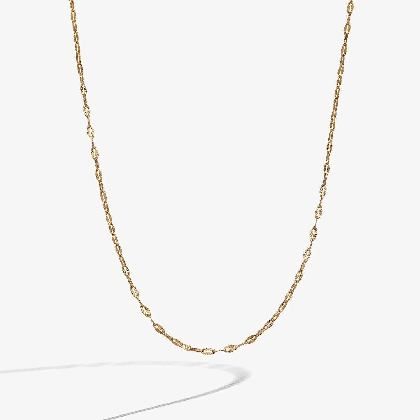 Multi Faceted Chain Necklace gold-tone with oval faceted links by ALEX AND ANI on Tampa Home & Garden Store
