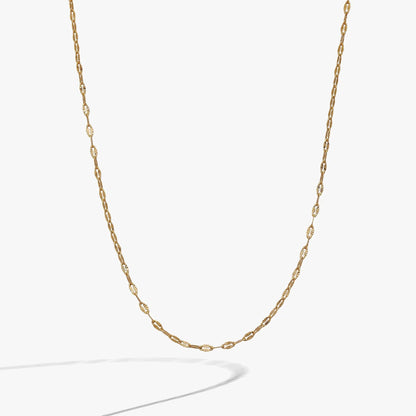 Multi Faceted Chain Necklace gold-tone with oval faceted links by ALEX AND ANI on Tampa Home & Garden Store
