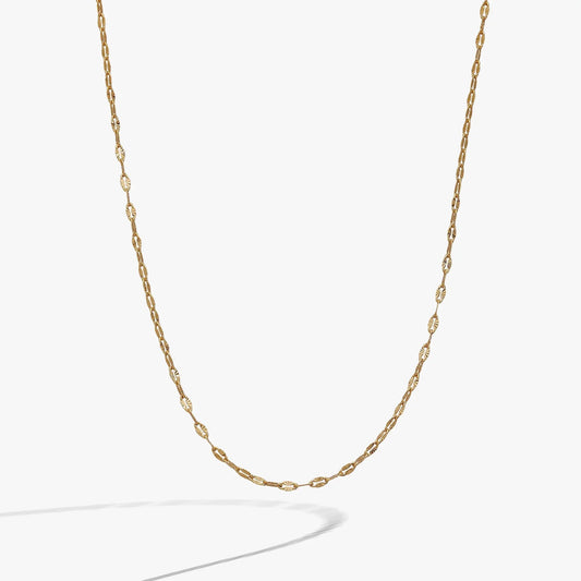 Multi Faceted Chain Necklace gold-tone with oval faceted links by ALEX AND ANI on Tampa Home & Garden Store