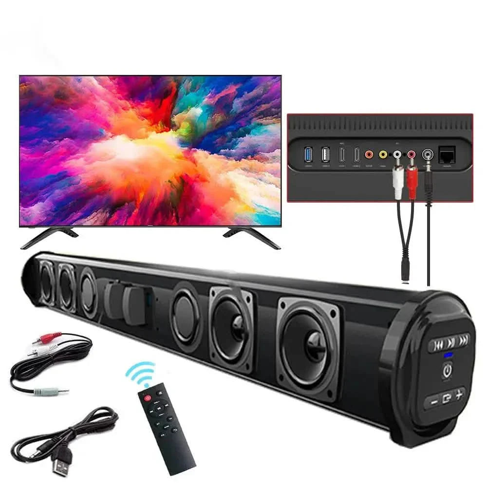 DailySale 4D Surround Stereo Speakers soundbar system with wireless USB, remote, and cables on Tampa Home & Garden Store