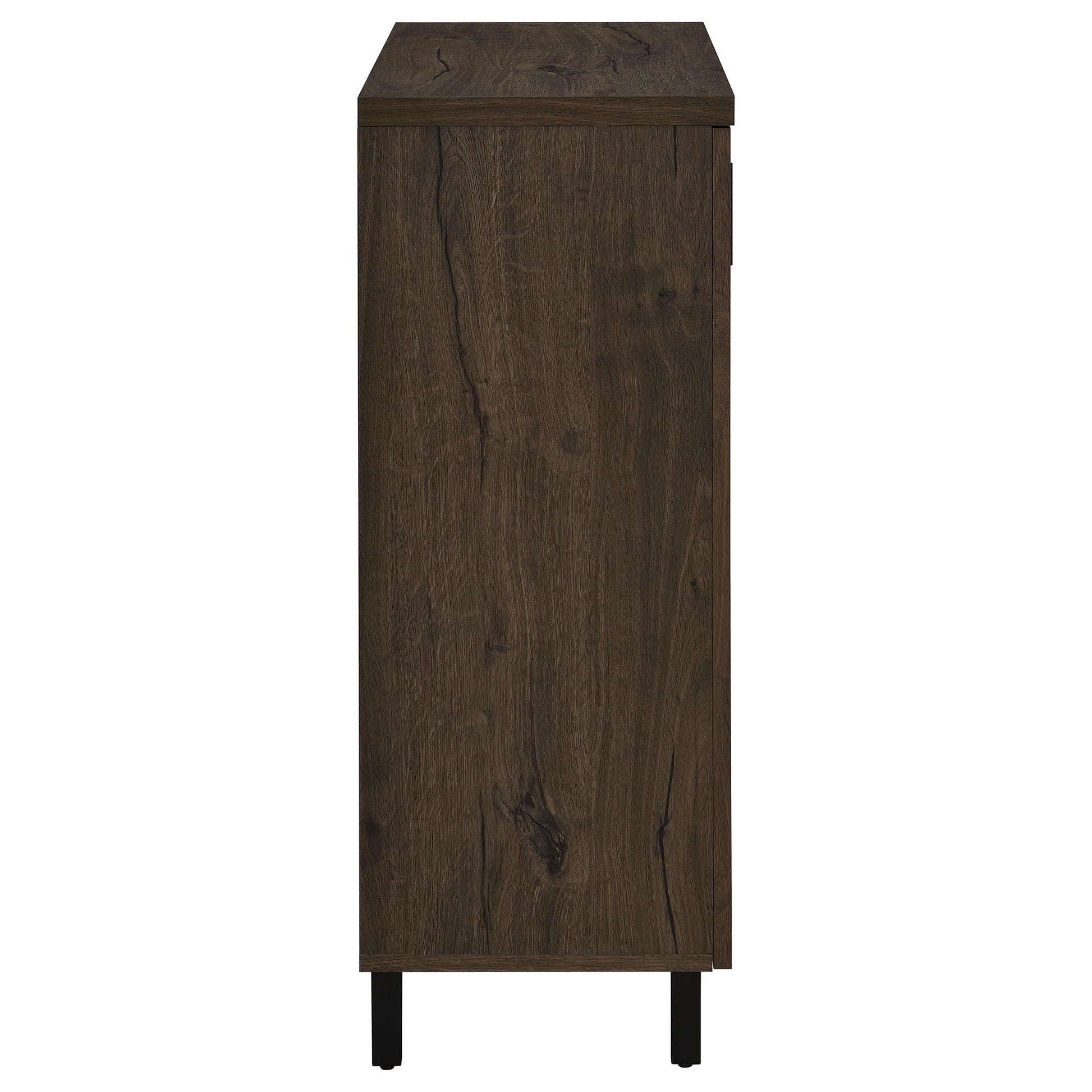 Clackamas 2-Door Storage Cabinet in wood finish with adjustable shelves HouseOfZazla on Tampa Home & Garden Store