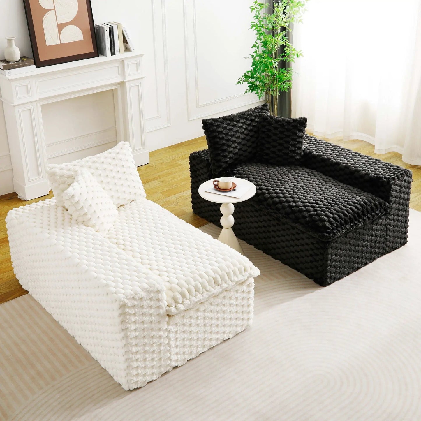 Luxury Multifunctional Sofa For Living Room two-tone chunky-knit texture on Tampa Home & Garden Store