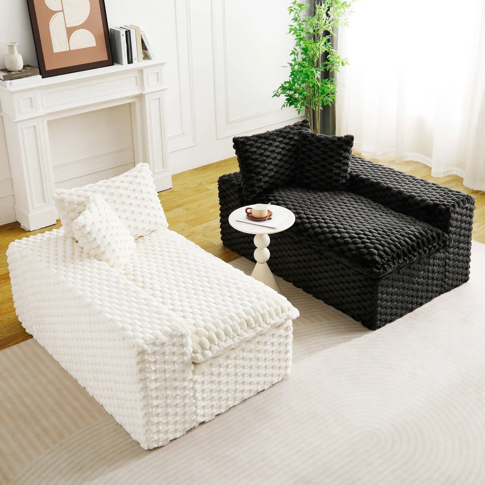 Luxury Multifunctional Sofa For Living Room two-tone chunky-knit texture on Tampa Home & Garden Store