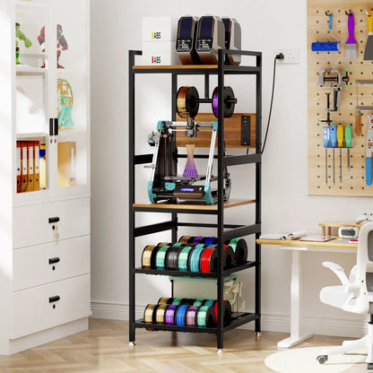 3D Printer Stand with Filament Storage Panel