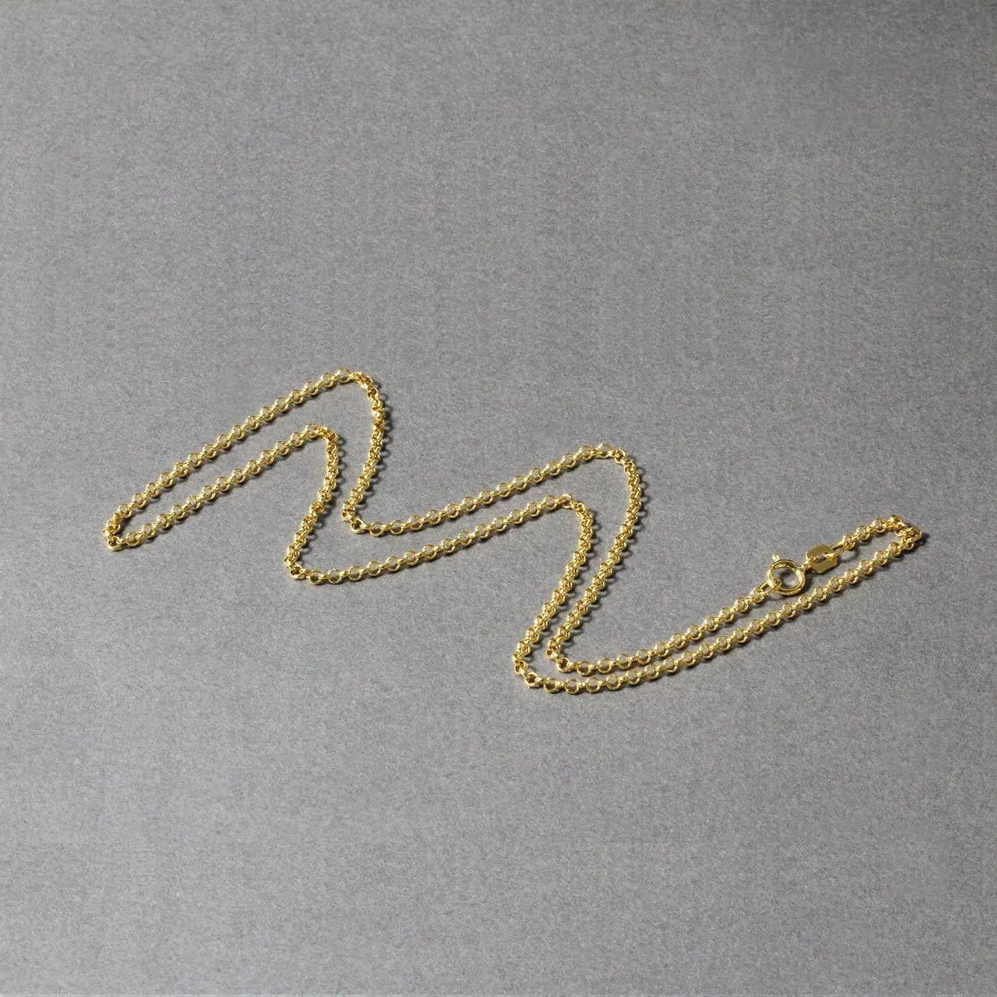 14k yellow gold rolo chain necklace 1.9mm with spring ring clasp on Tampa Home & Garden Store