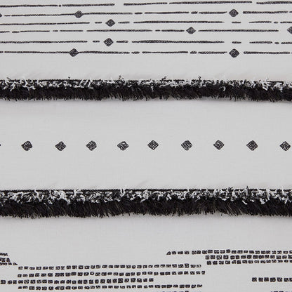 Cotton Printed Comforter Set with Black and White