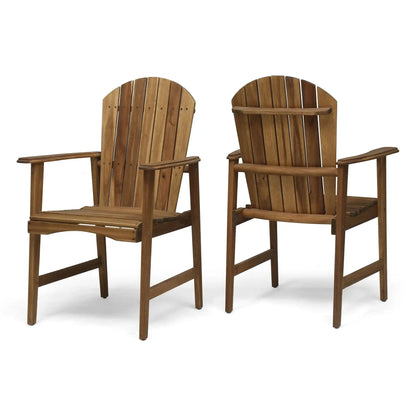 Adirondack dining chairs weather resistant acacia wood set of 2 on Tampa Home & Garden Store