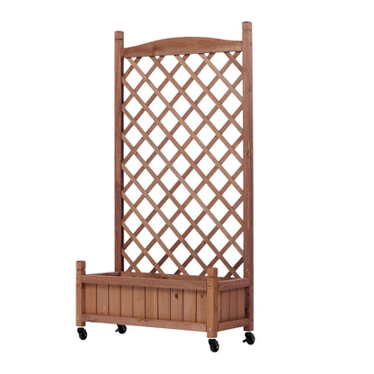 Outdoor Raised Garden Bed with Trellis 2 Pack