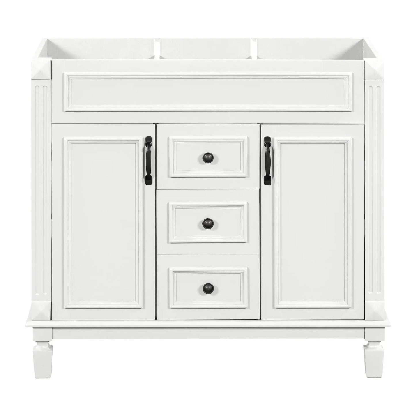 Bathroom vanity cabinet white with 2 drawers and 2 soft-close doors by Unique Piece Furniture on Tampa Home & Garden Store
