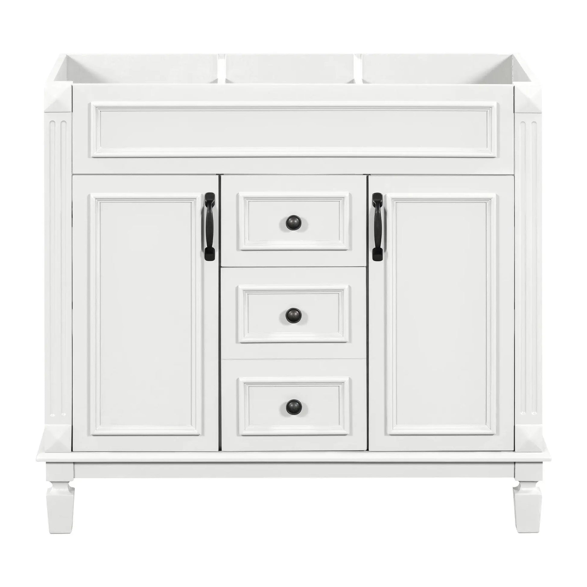 Bathroom vanity cabinet white with 2 drawers and 2 soft-close doors by Unique Piece Furniture on Tampa Home & Garden Store
