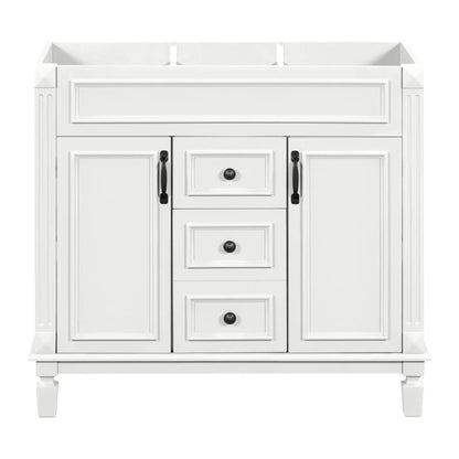 Bathroom vanity cabinet white with 2 drawers and 2 soft-close doors by Unique Piece Furniture on Tampa Home & Garden Store