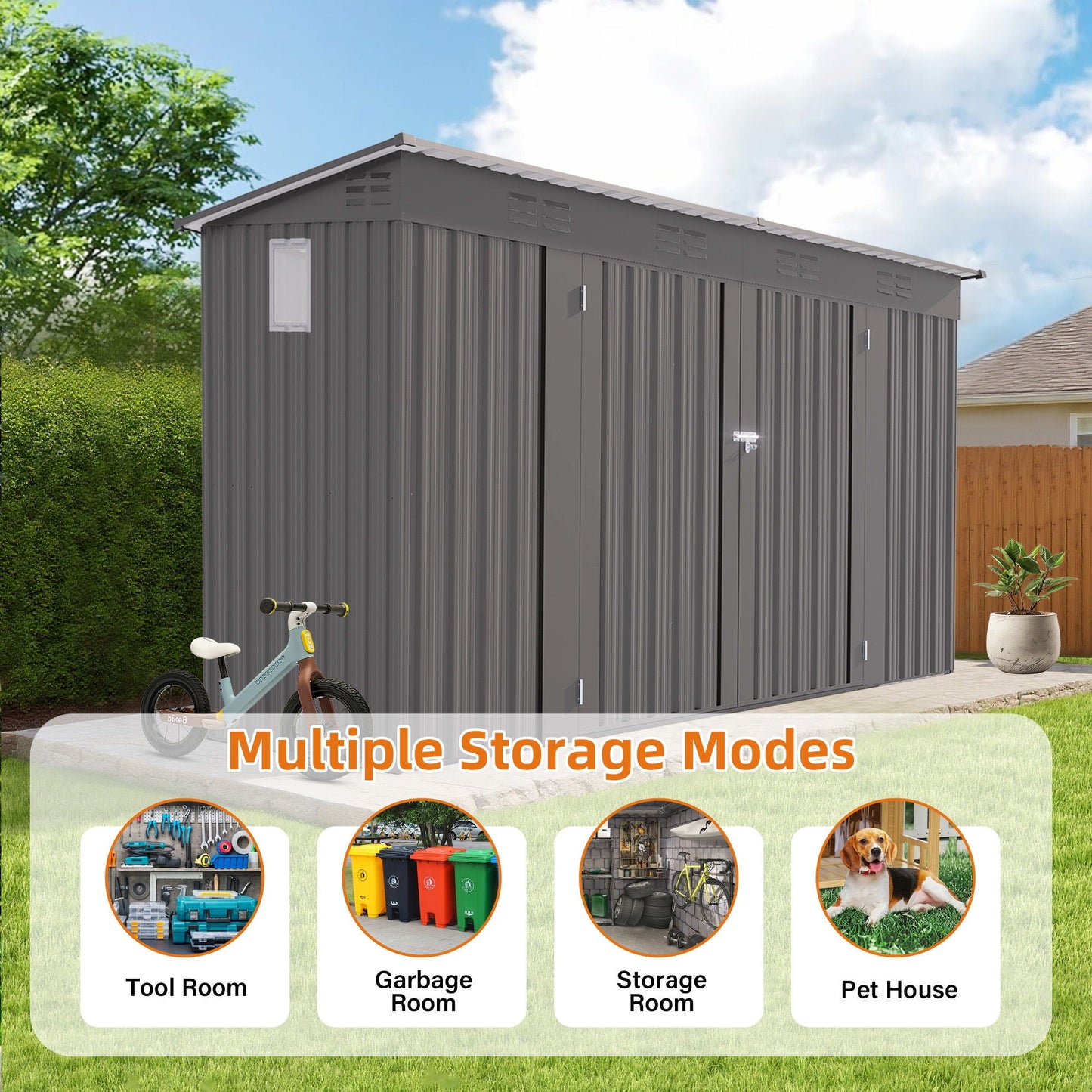 4x9 Ft Outdoor Storage Shed For A Backyard Space