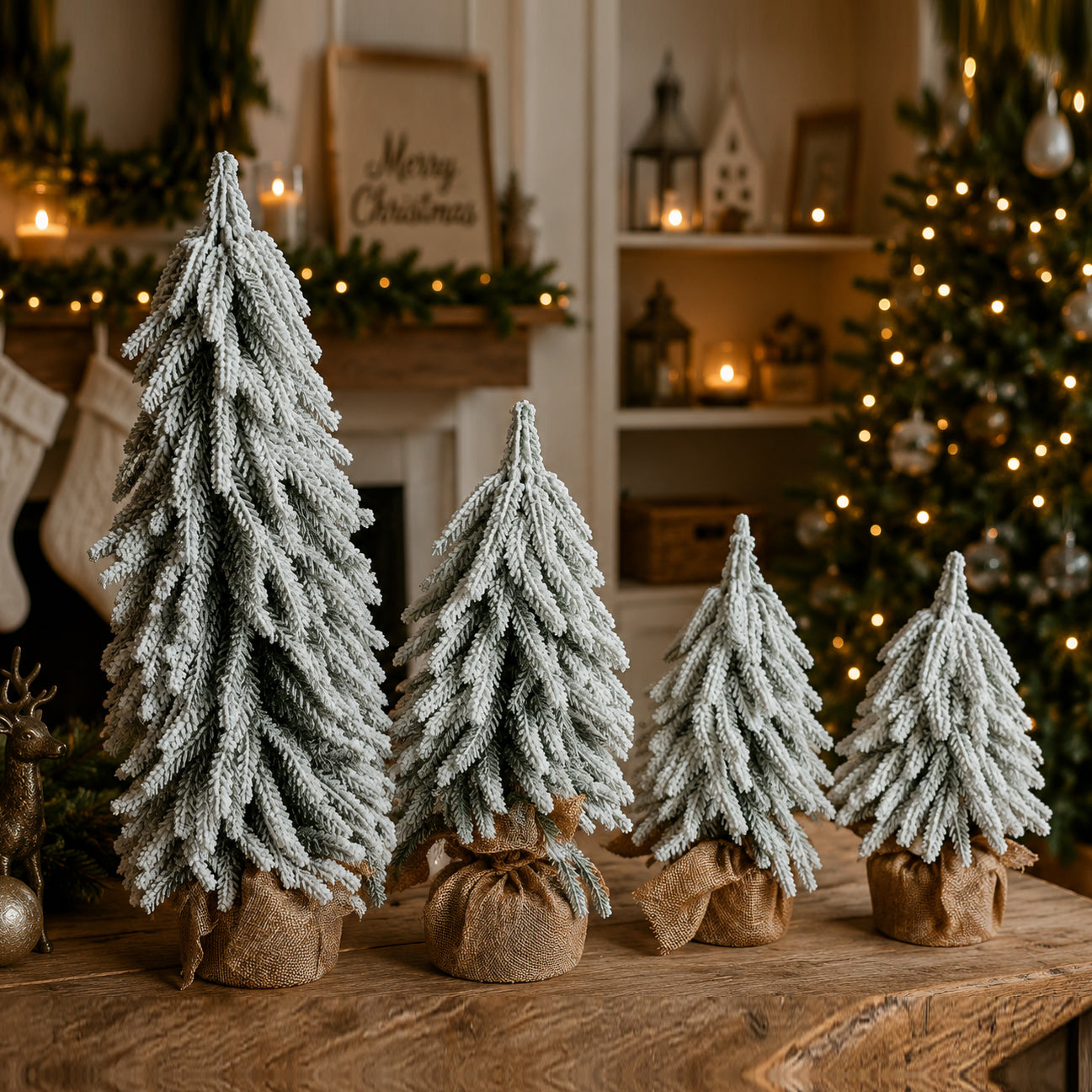 Sapins de Noël enneigés NOUVEAU