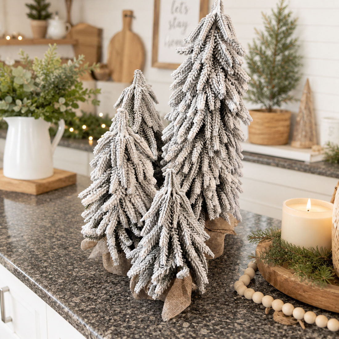 Sapins de Noël enneigés NOUVEAU