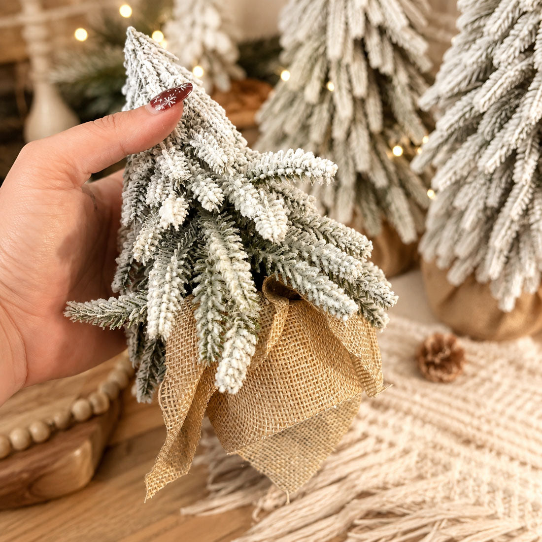 Sapins de Noël enneigés NOUVEAU