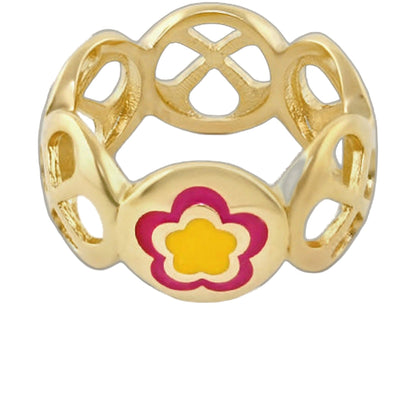 Elegant Falling Flowers and Turquoise Ring