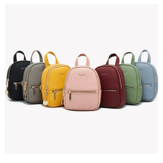Stevvex mini soft-touch leather laptop backpacks set of 7 in assorted colors on Tampa Home & Garden Store