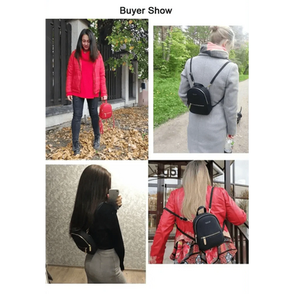 Famous Designer Mini Soft Touch Leather Small Backpack by Stevvex black compact laptop backpack on Tampa Home & Garden Store