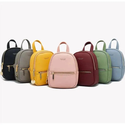 Stevvex mini soft-touch leather laptop backpack set of 7 in assorted colors for women on Tampa Home & Garden Store