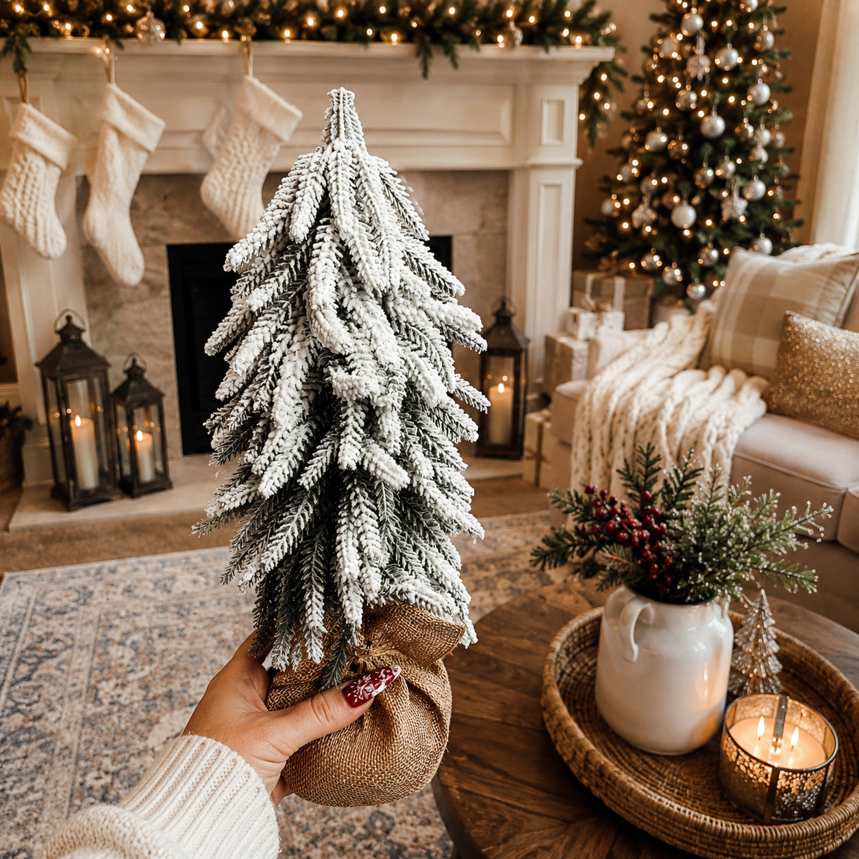 Sapins de Noël enneigés NOUVEAU