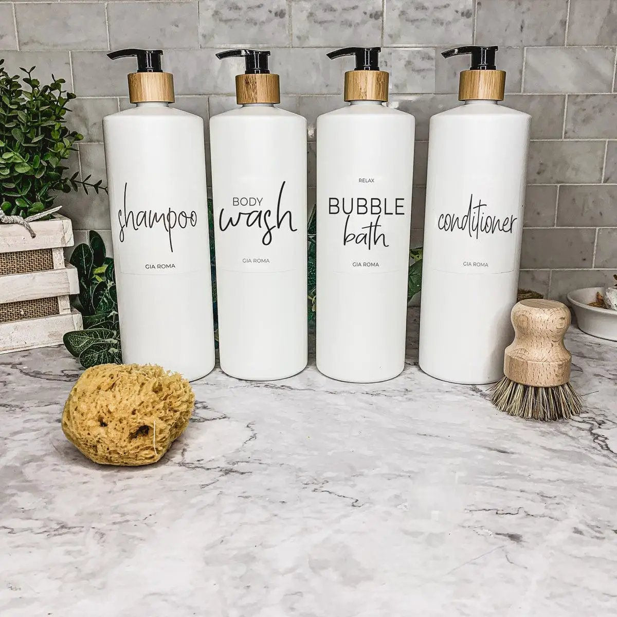 32oz Plastic White Dispensers for Home Refillable