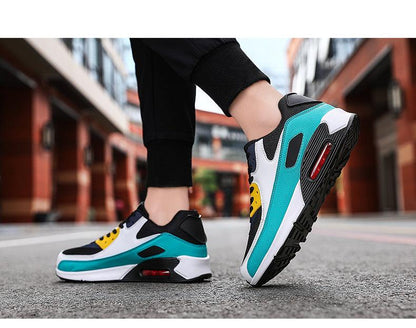 Running shoes ST85SH456DNS teal/black with white accent and visible air sole for unisex fitness on Tampa Home & Garden Store