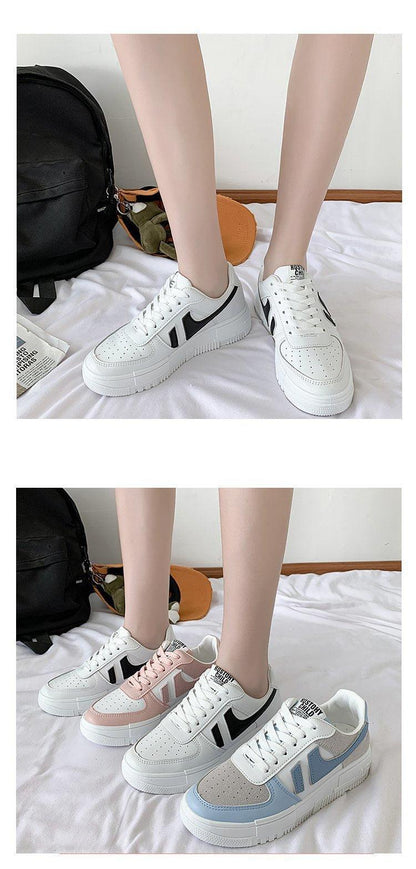 Stevvex white casual sneakers with perforated toe and chunky sole, lace-up walking shoes on Tampa Home & Garden Store

Stevvex womens sneakers white with pink, beige, and blue accents and chunky sole on Tampa Home & Garden Store