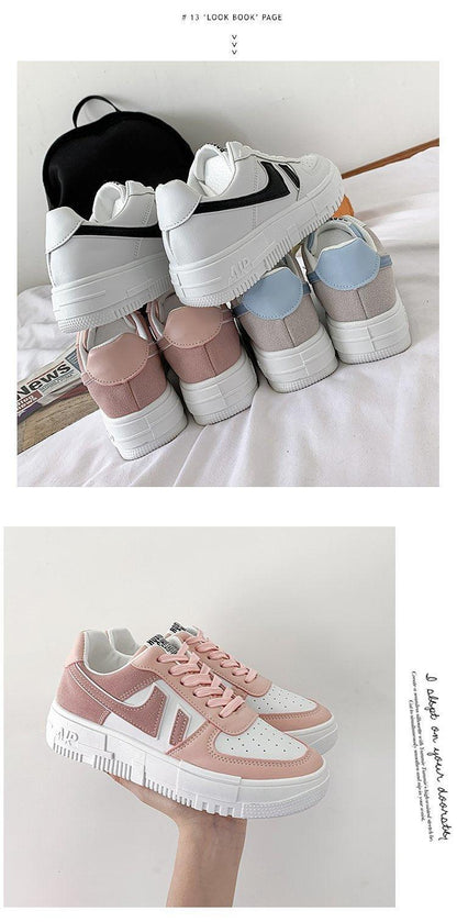 Stevvex white platform sneakers with black stripe, lace‑up casual sneakers in pastel tones on Tampa Home & Garden Store
Stevvex pink and white chunky‑sole sneakers with perforated toe casual sport lifestyle shoe on Tampa Home & Garden Store