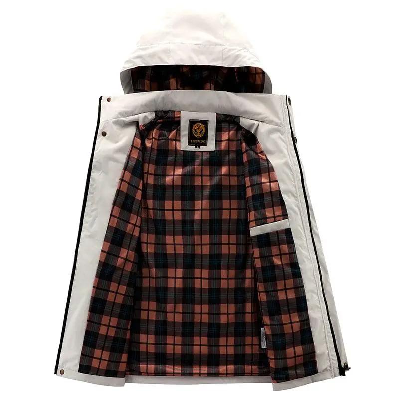 Men Hooded Windbreaker Waterproof Jacket Outdoor