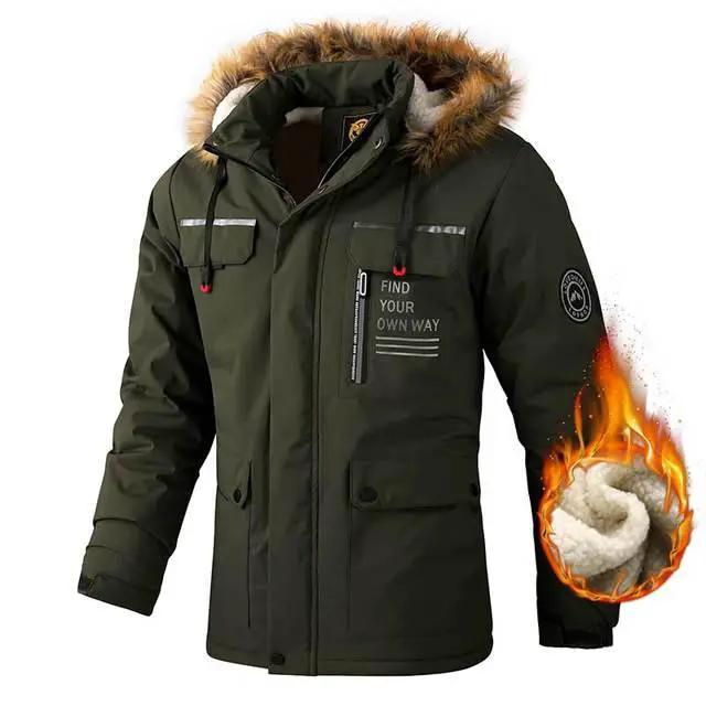 Men Hooded Windbreaker Waterproof Jacket Outdoor