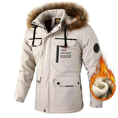 Men Hooded Windbreaker Waterproof Jacket Outdoor