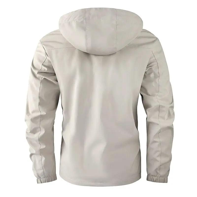 Men Hooded Windbreaker Waterproof Jacket Outdoor