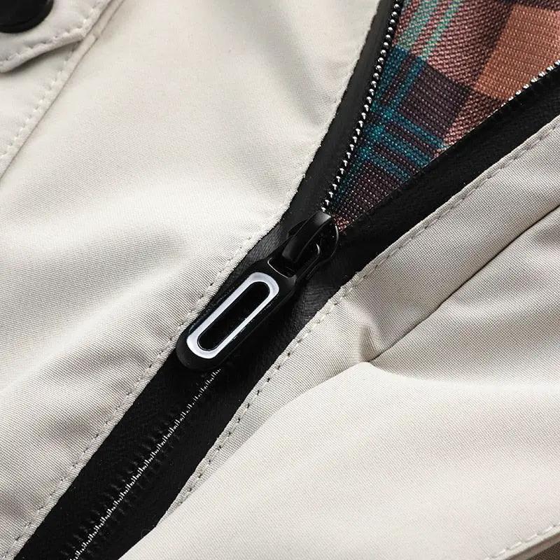Men Hooded Windbreaker Waterproof Jacket Outdoor