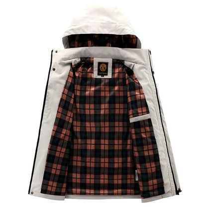 Men Hooded Windbreaker Waterproof Jacket Outdoor