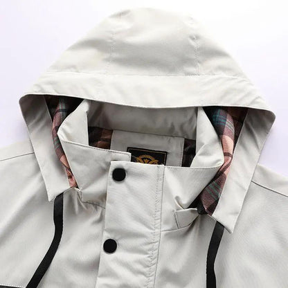 Men Hooded Windbreaker Waterproof Jacket Outdoor