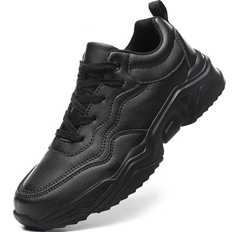 Men's Plush Leather Sneakers and Warm Linings