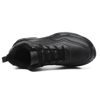 Men's Plush Leather Sneakers and Warm Linings