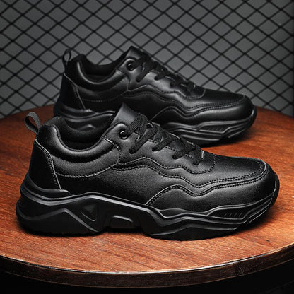 Men's Plush Leather Sneakers and Warm Linings