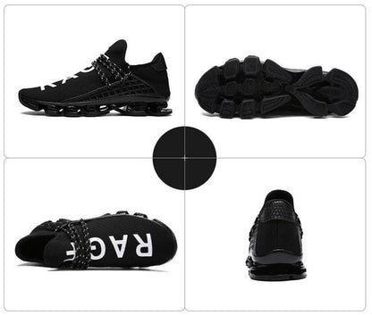 Stevvex men's black athletic walking sneakers with breathable mesh and cushioned sole on Tampa Home & Garden Store