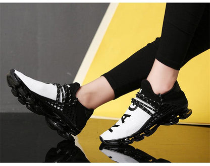 Stevvex athletic shoes ST85SH6811ETJ white and black breathable running sneakers on Tampa Home & Garden Store